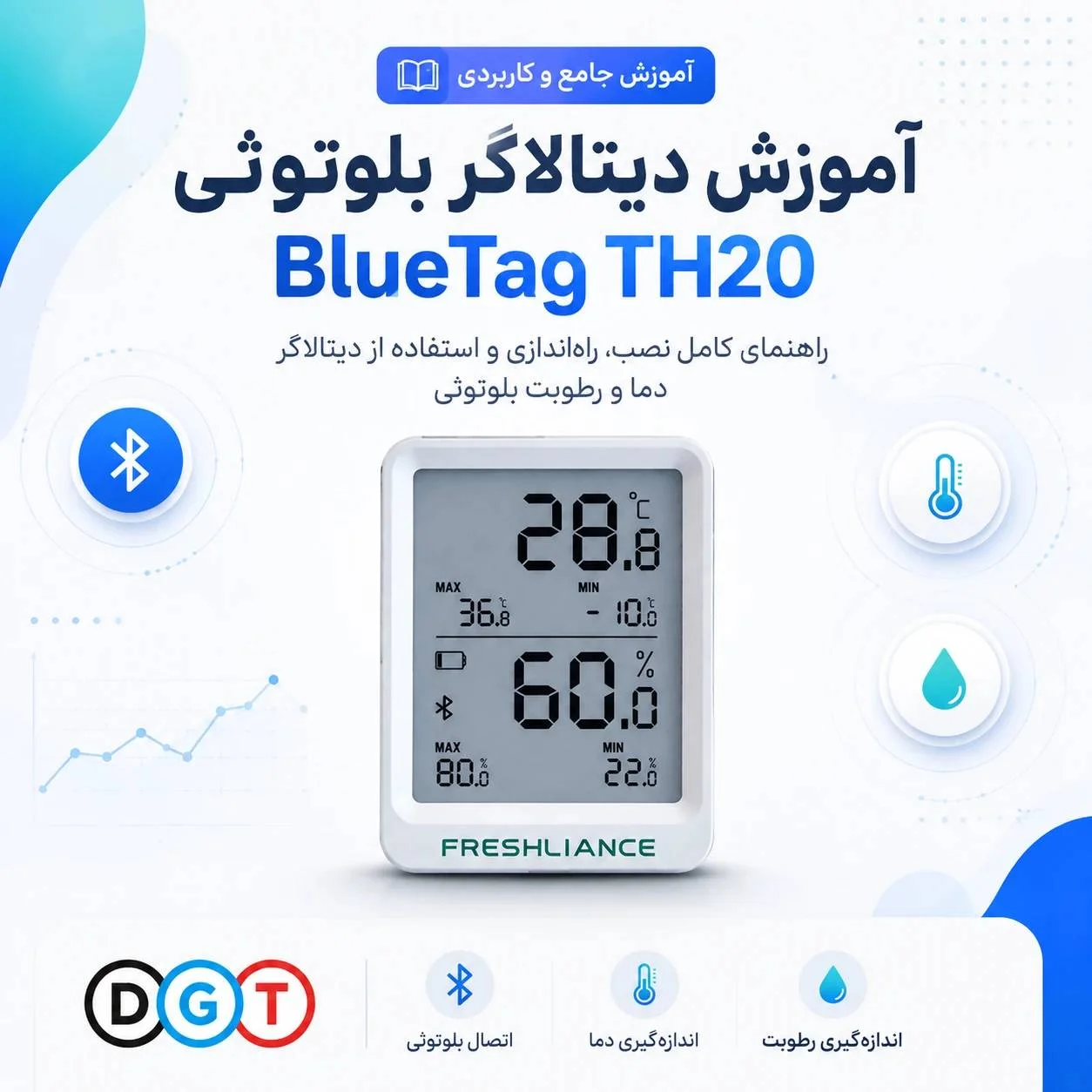 آموزش دیتالاگر دما و رطوبت داروخانه BLUE TAG TH